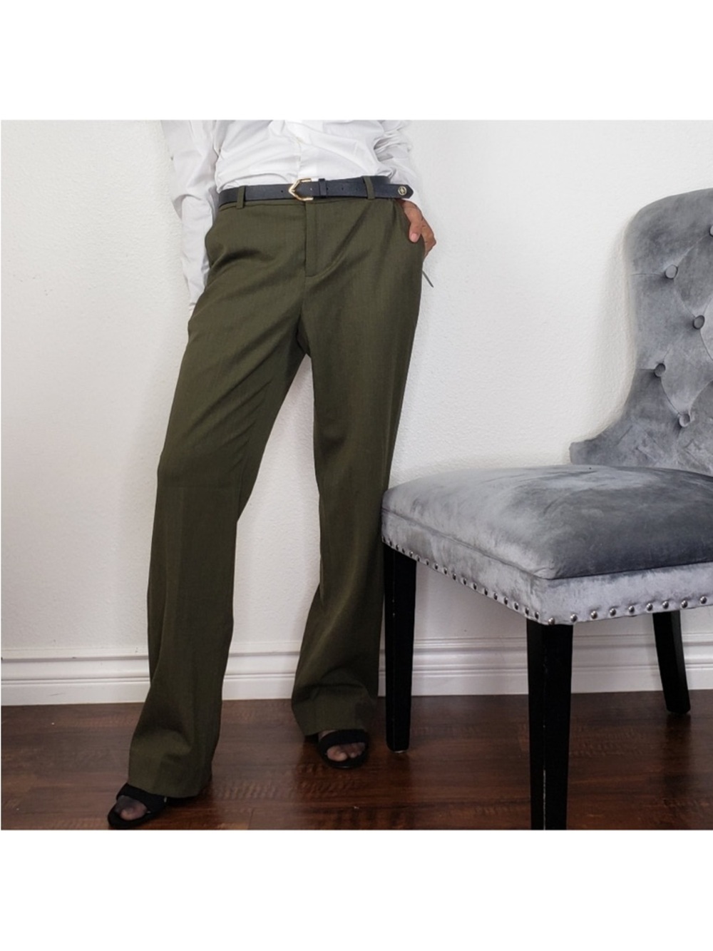 Lauren Ralph Lauren olive wool dress pants NEW
